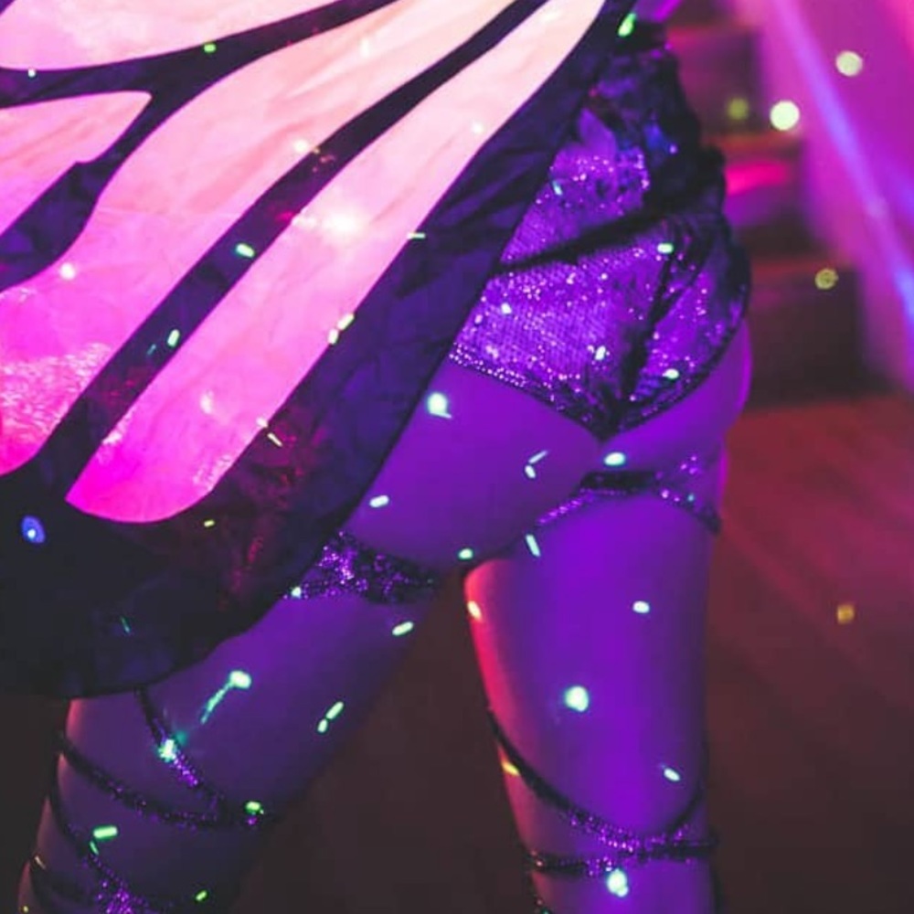 Rave rainbow leg wraps